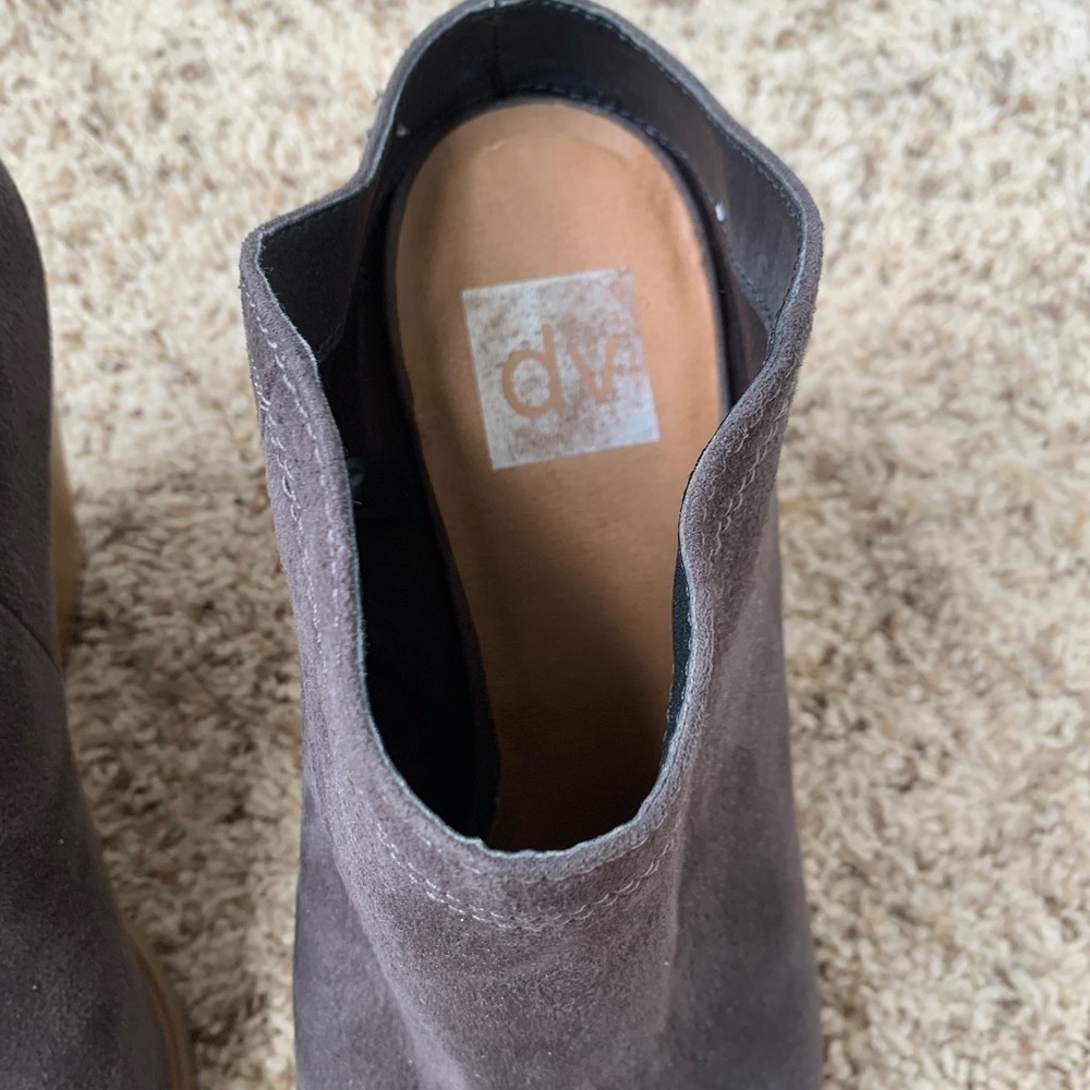 DV by Dolce Vita Haken Chunky Block Heel Mules Brown/Grey Size 9.5 - Picture 3 of 9